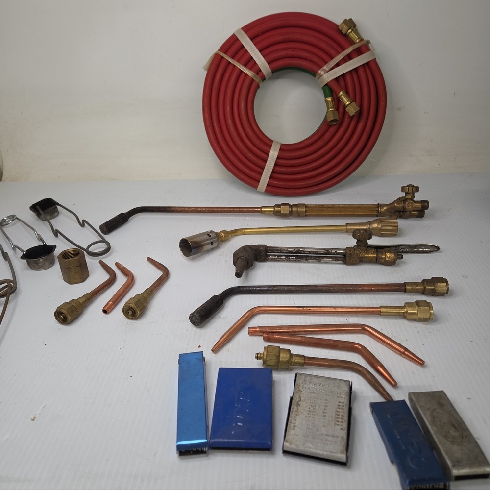 Welding Torch Torches, Tips, Hose, And Accesories Lot